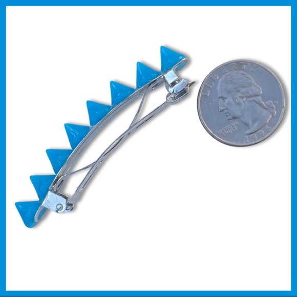 Neon Blue Spike Hair Clip - Picture 2 of 4